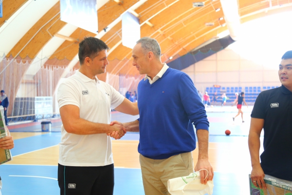 Enrique Villalobus and Manolo Rubio visited the Children's Academy of Basketball «Astana»